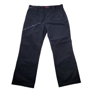 Tesla Chino Workwear Pants Women's Size 16 x 30 Black High Rise Straight Leg